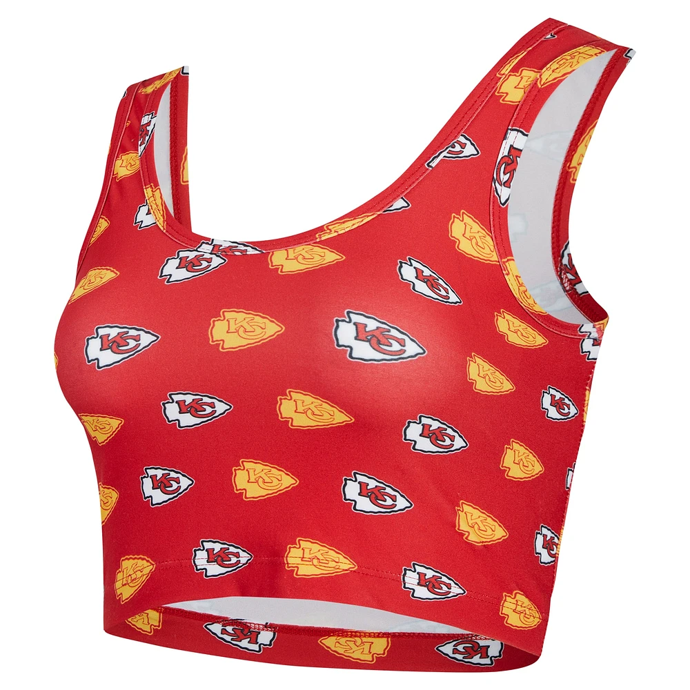 Women's Concepts Sport Red Kansas City Chiefs Record Allover Print Bralette