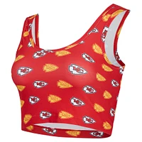 Women's Concepts Sport Red Kansas City Chiefs Record Allover Print Bralette