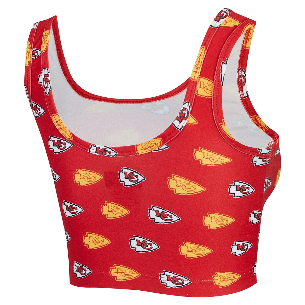 Women's Concepts Sport Red Kansas City Chiefs Record Allover Print Bralette