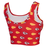 Women's Concepts Sport Red Kansas City Chiefs Record Allover Print Bralette