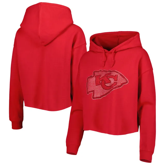 Kansas City Chiefs Antigua Women's Victory Crewneck Chenille Pullover  Sweatshirt - Black