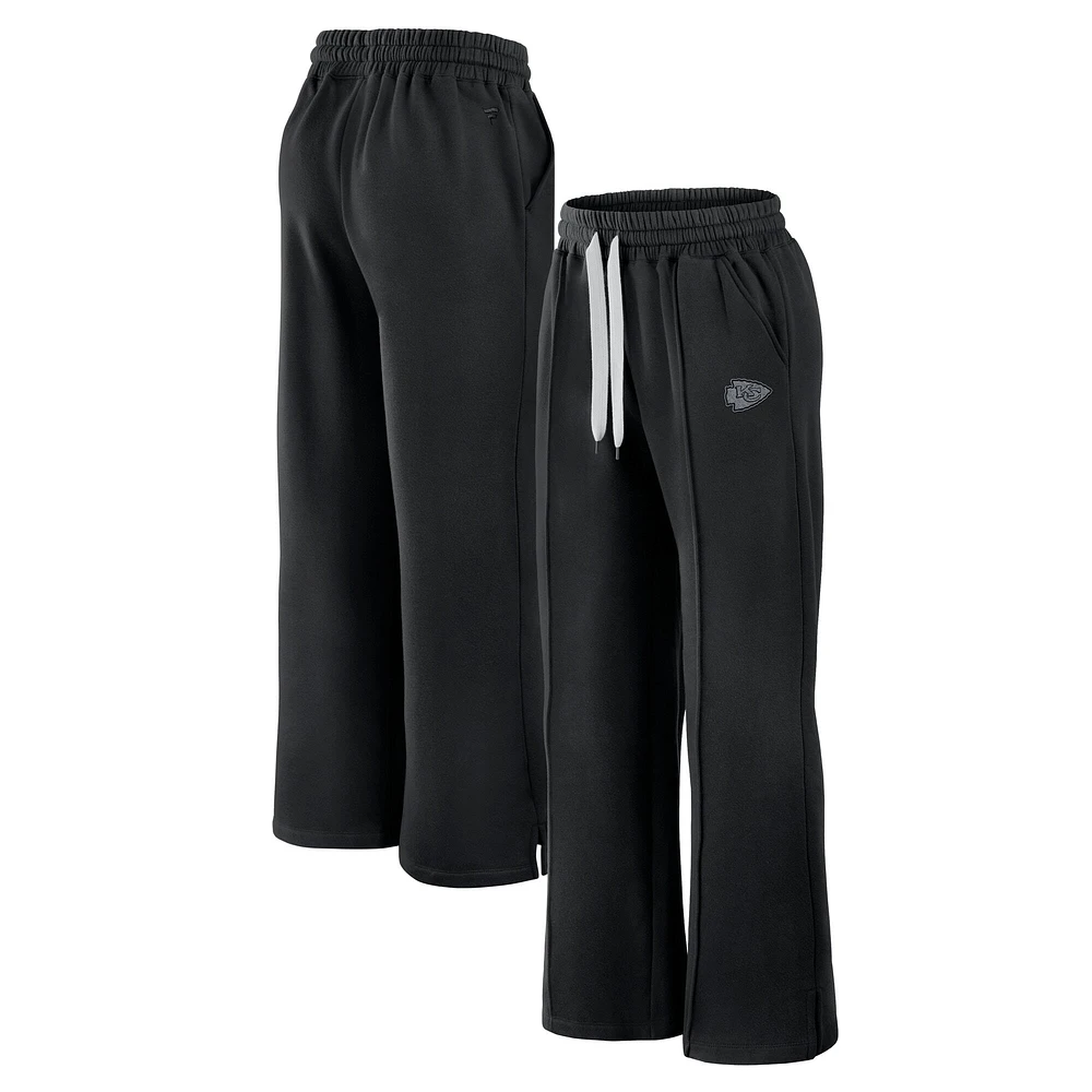 Pantalon de survêtement en polaire noir Fanatics pour femme Kansas City Chiefs Elements