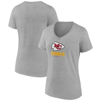 Kansas City Chiefs Fanatics Branded Women's Logo Team Lockup V-Neck T-Shirt