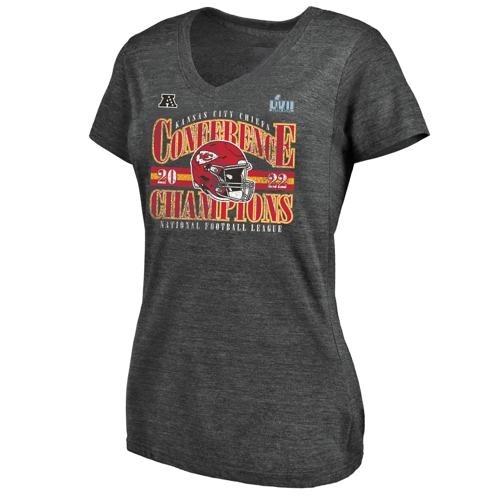 Men's Fanatics Branded Heather Charcoal Kansas City Chiefs Super Bowl LVII Champions Victory Formation Long Sleeve T-Shirt