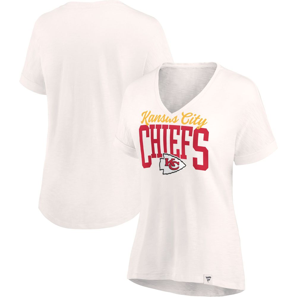 NFL Kansas City Chiefs Women's Plus Size Short Sleeve V-Neck T-Shirt - 3X