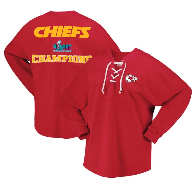 Lids Kansas City Chiefs Fanatics Branded Women's Super Bowl LVII Champions  Lace-Up Long Sleeve T-Shirt - Red