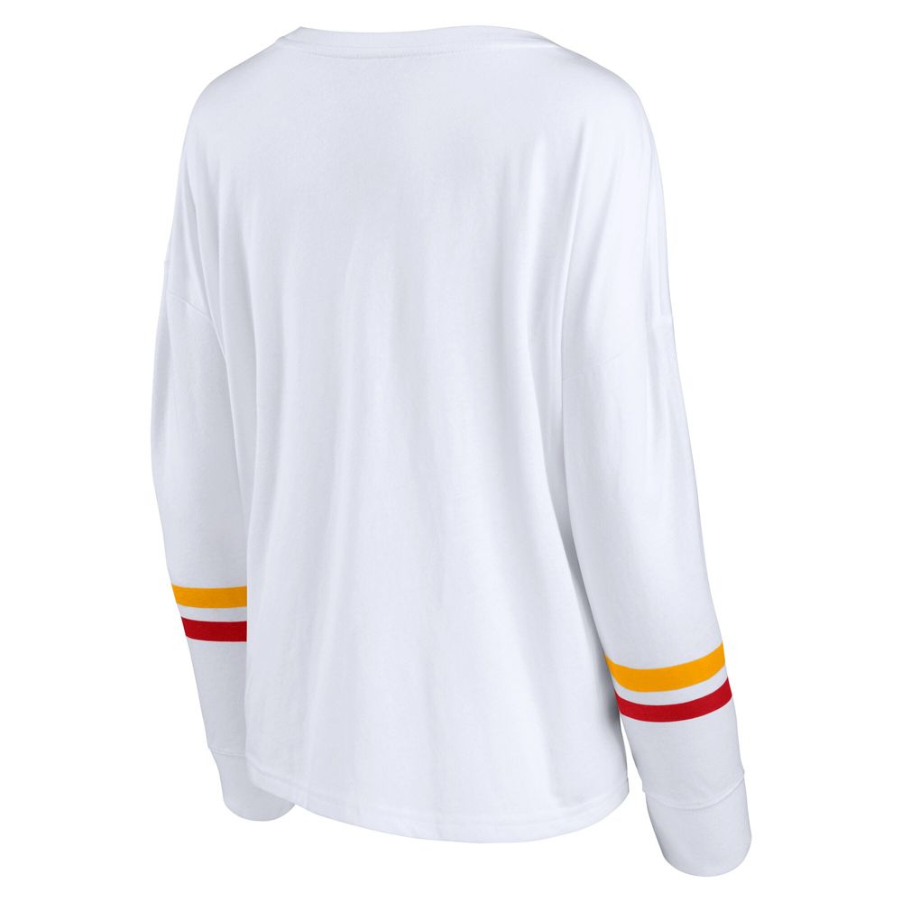 Fanatics Branded Women's Fanatics Branded White Kansas City Chiefs Retro  Power - Long Sleeve T-Shirt