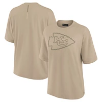 T-shirt surdimensionné Fanatics pour femme, kaki, Kansas City Chiefs