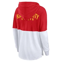 T-shirt à capuche manches longues Fanatics pour femmes, rouge/blanc, Kansas City Chiefs Backup Option