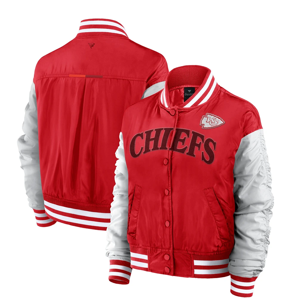 Veste à boutons-pression intégrale Elements Wave des Kansas City Chiefs de Fanatics pour femme, rouge