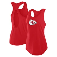 Débardeur rouge Fanatics pour femmes Kansas City Chiefs Iron Fan