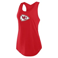 Débardeur rouge Fanatics pour femmes Kansas City Chiefs Iron Fan