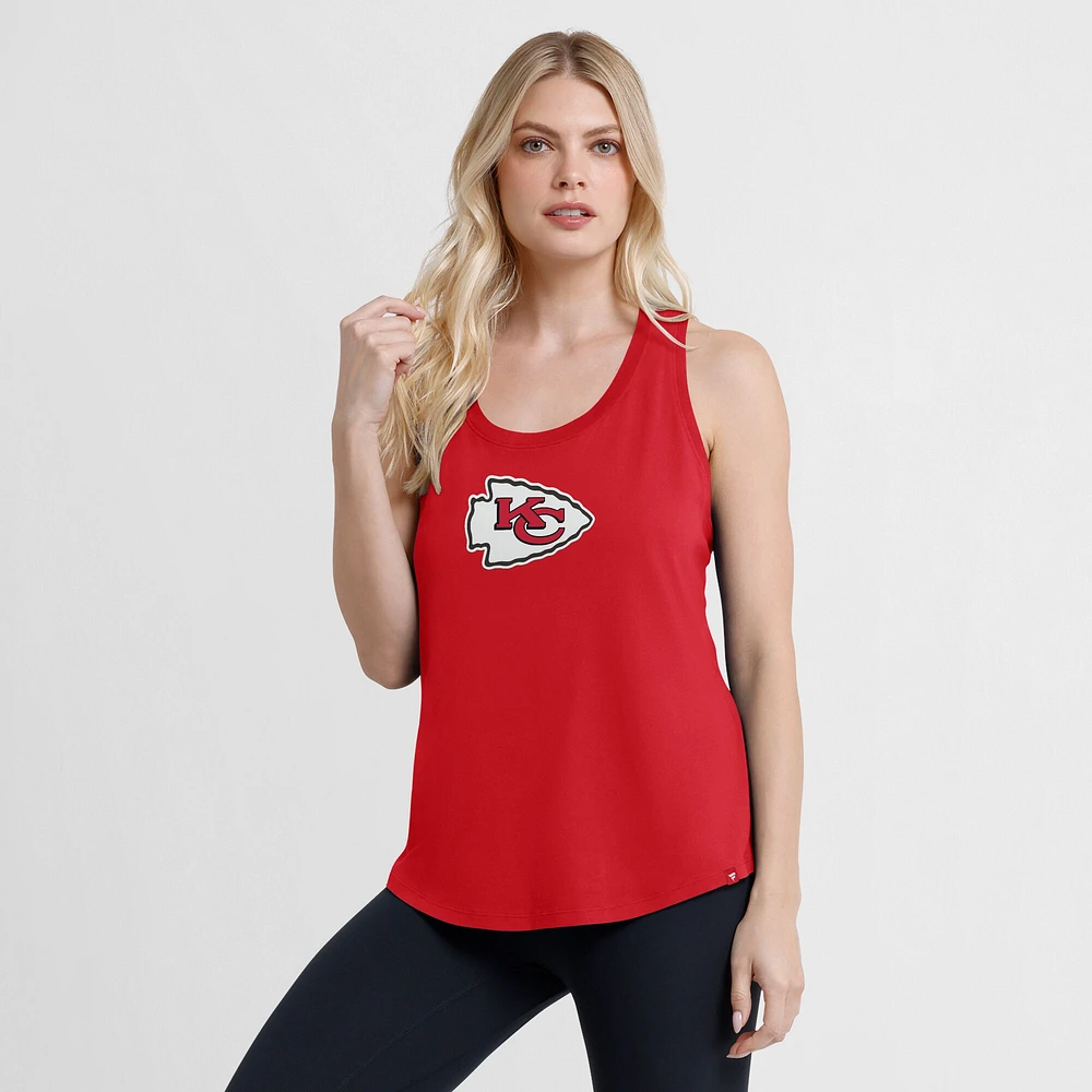 Débardeur rouge Fanatics pour femmes Kansas City Chiefs Iron Fan