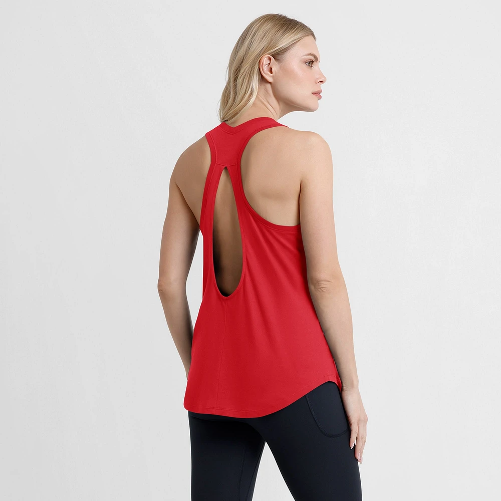 Débardeur rouge Fanatics pour femmes Kansas City Chiefs Iron Fan