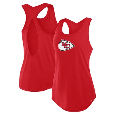 Débardeur rouge Fanatics pour femmes Kansas City Chiefs Iron Fan