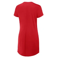 Women's Fanatics Red Kansas City Chiefs Ruched Drape T-Shirt Dress
