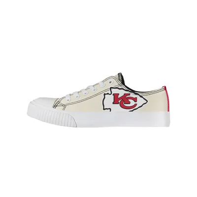 Kansas City Chiefs FOCO Women's Low Top Canvas Shoes - Cream