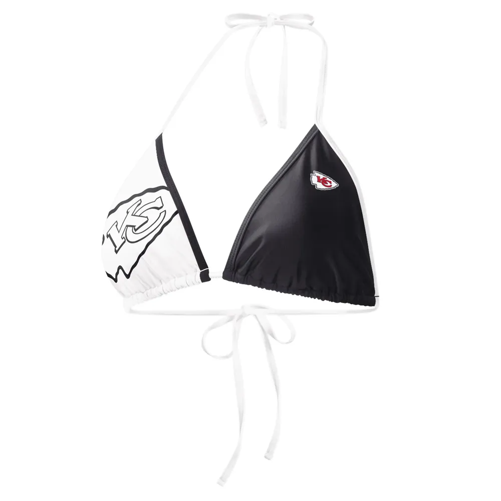 Lids Kansas City Chiefs G-III 4Her by Carl Banks Women's Play Action Bikini  Top - Black/White