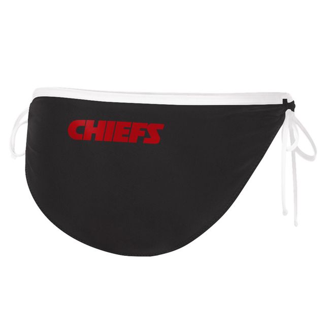 Maillot de bain pour femme G-III 4Her by Carl Banks noir Kansas City Chiefs Logo Perfect Match - Bas bikini