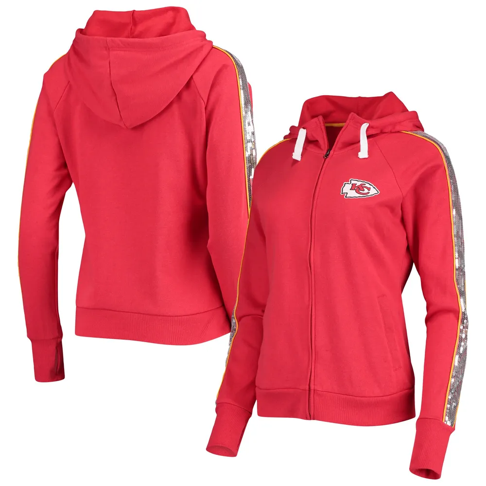 Kansas City Chiefs Womens Contrast Hoodie - Grey