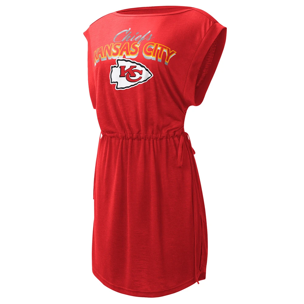 Women's G-III 4Her by Carl Banks  Red Kansas City Chiefs G.O.A.T. Swimsuit Cover-Up - Dress