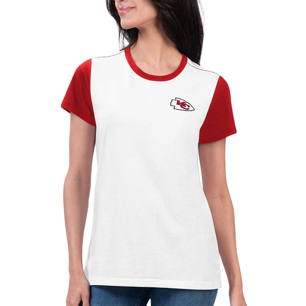 Women's G-III 4Her by Carl Banks White Kansas City Chiefs Fashion Illustration T-Shirt