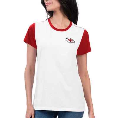 Women's G-III 4Her by Carl Banks White Kansas City Chiefs Fashion Illustration T-Shirt