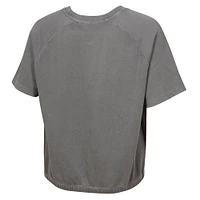 Women's  Gray Kansas City Chiefs Mineral Wash Short Sleeve Top