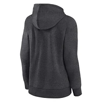 Sweat à capuche en polaire pour femme Kansas City Chiefs Super Bowl LVIII Champions Under the Lights Heather Charcoal