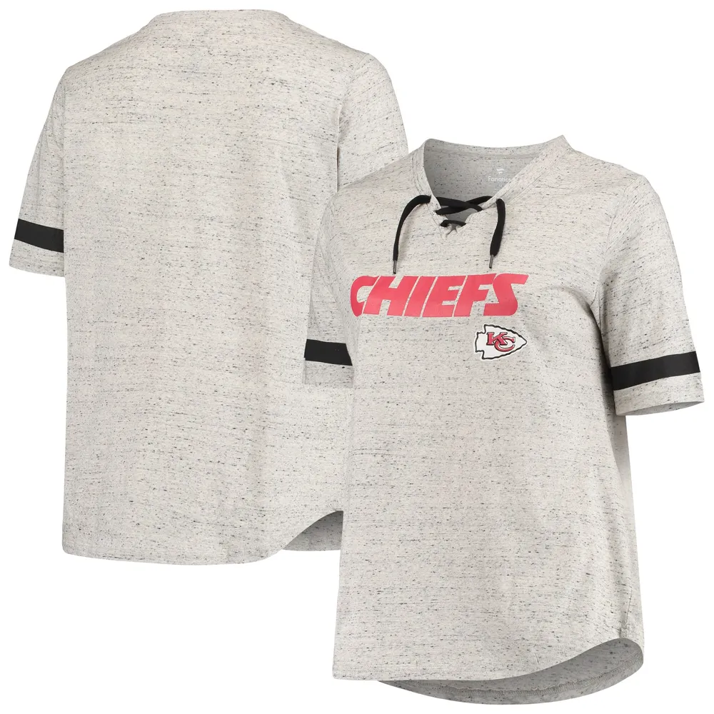 Fanatics Kansas City Chiefs Heather Charcoal Short Sleeve Tee