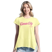 Women's Margaritaville  Yellow Kansas City Chiefs Gametime Is Paradise T-Shirt