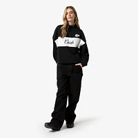 Women's Mitchell & Ness Black Kansas City Chiefs Quarter-Zip Jacket