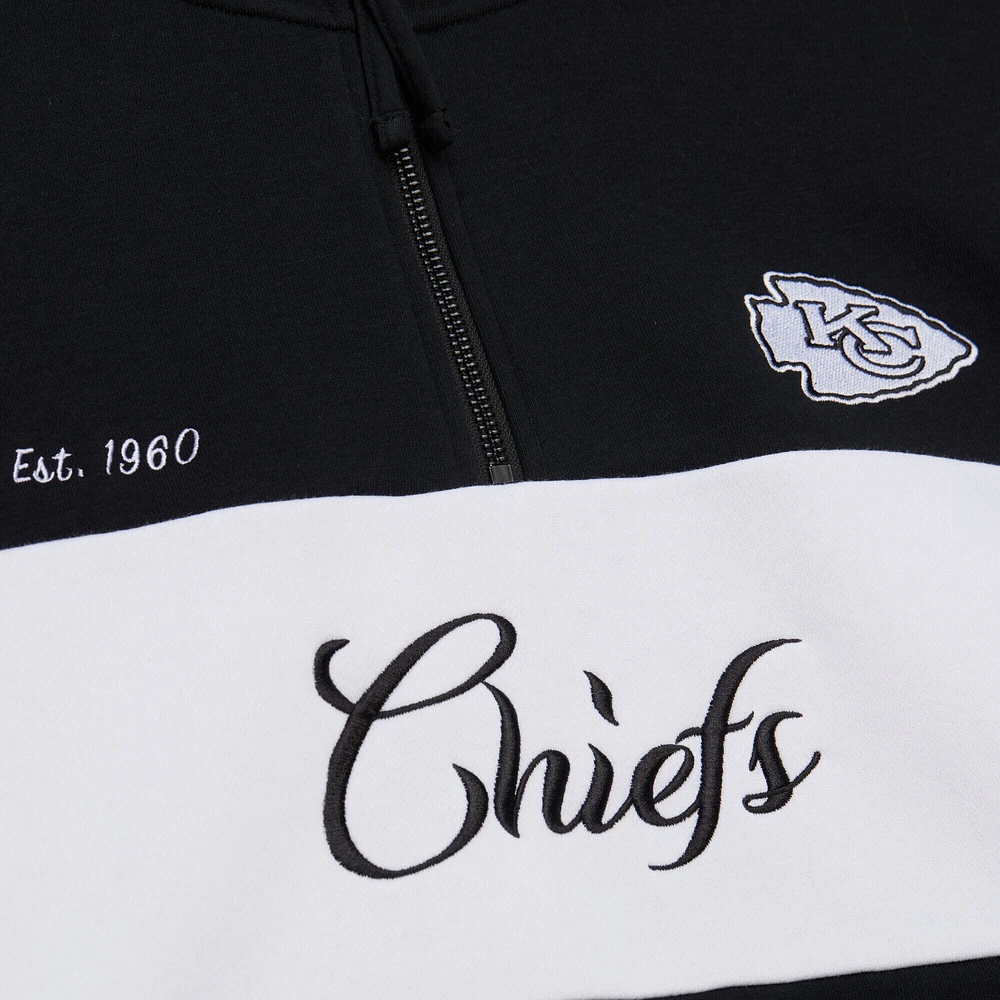 Veste zippée quart de tour noire pour femme Mitchell & Ness Kansas City Chiefs