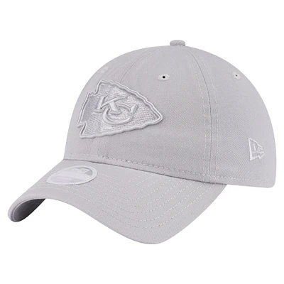 Women's New Era Gray Kansas City Chiefs Color Pack 9TWENTY Adjustable Hat