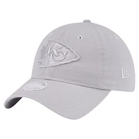 Women's New Era Gray Kansas City Chiefs Color Pack 9TWENTY Adjustable Hat