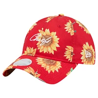 Women's New Era Red Kansas City Chiefs Adventure Sunflower 9TWENTY Adjustable Hat