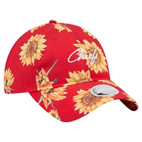Women's New Era Red Kansas City Chiefs Adventure Sunflower 9TWENTY Adjustable Hat