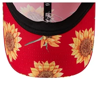 Women's New Era Red Kansas City Chiefs Adventure Sunflower 9TWENTY Adjustable Hat