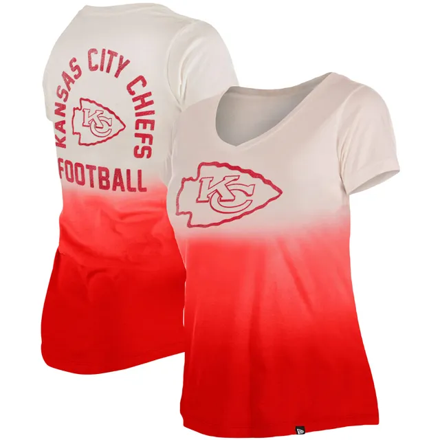 Lids Tampa Bay Buccaneers New Era Women's Dip Dye V-Neck T-Shirt