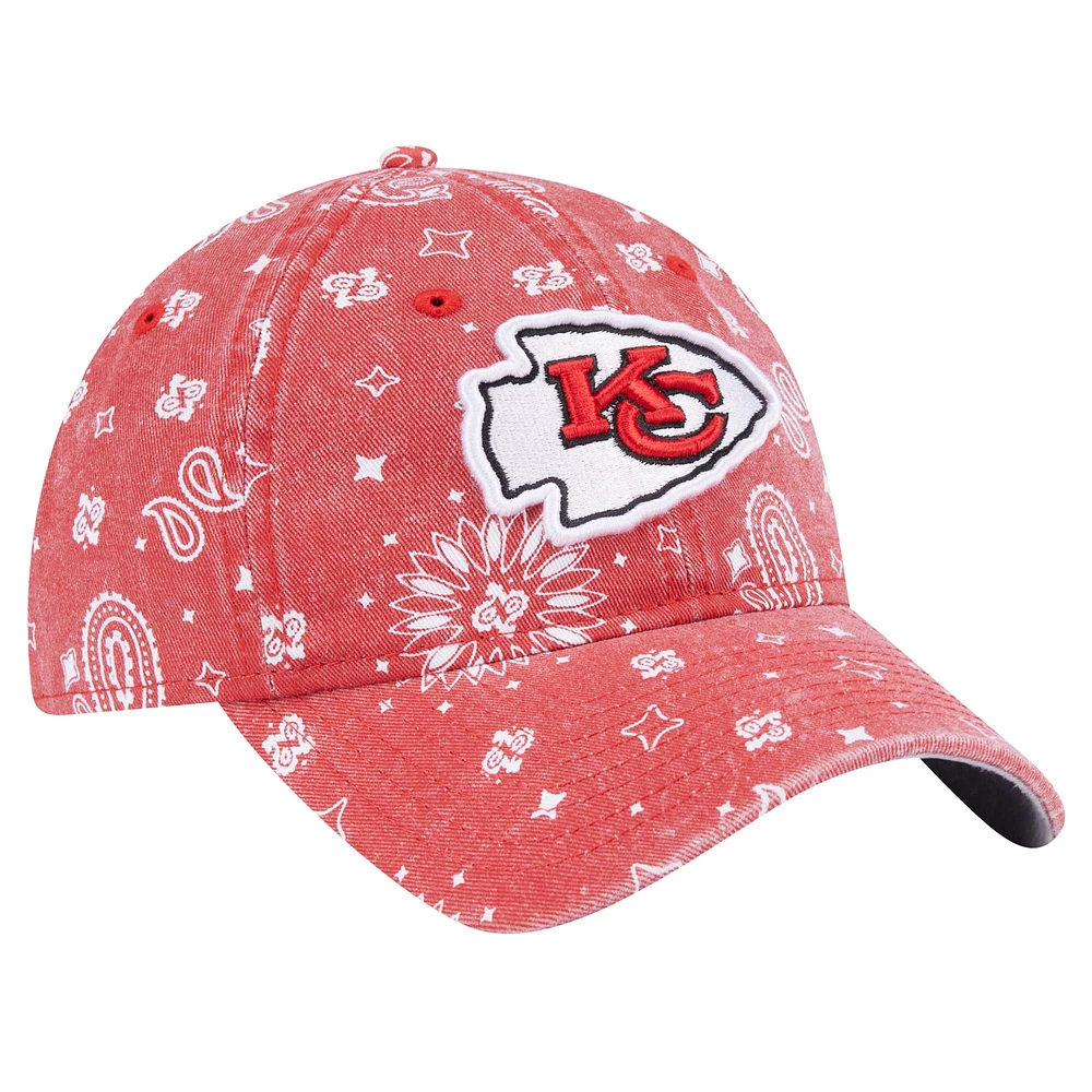 Women's New Era Red Kansas City Chiefs Paisley 9TWENTY Adjustable Hat