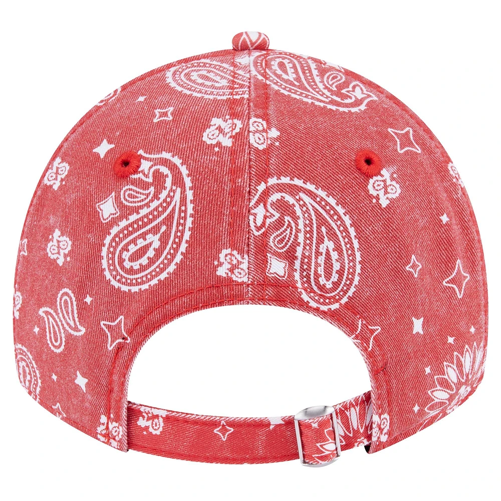 Women's New Era Red Kansas City Chiefs Paisley 9TWENTY Adjustable Hat