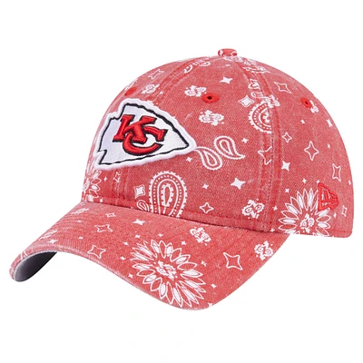Women's New Era Red Kansas City Chiefs Paisley 9TWENTY Adjustable Hat