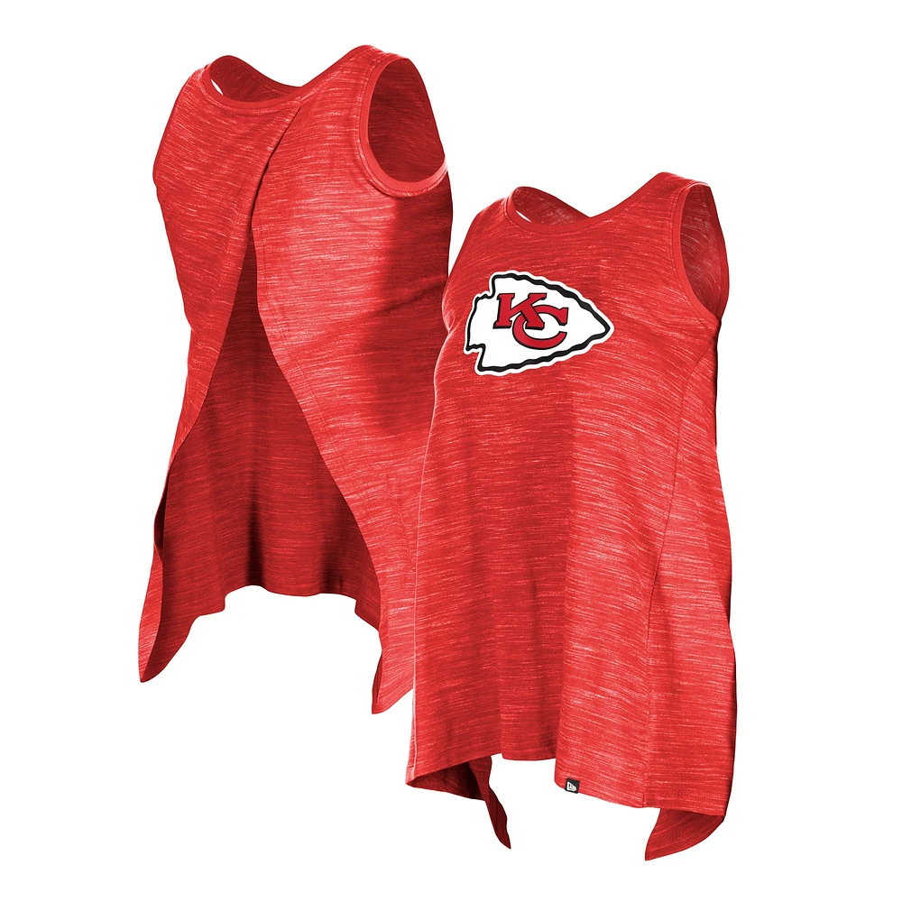 Débardeur actif à teinture spatiale grande taille New Era pour femmes des Kansas City Chiefs rouge