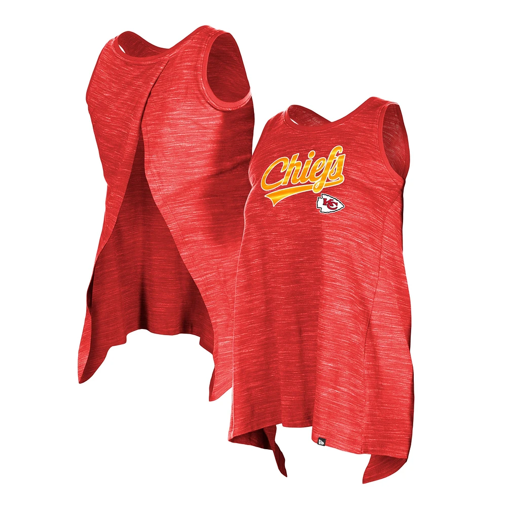 Women's New Era  Red Kansas City Chiefs Space Dye Active Tank Top