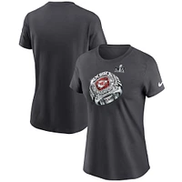 T-shirt Nike anthracite pour femme des Chiefs de Kansas City, quatre fois champions du Super Bowl