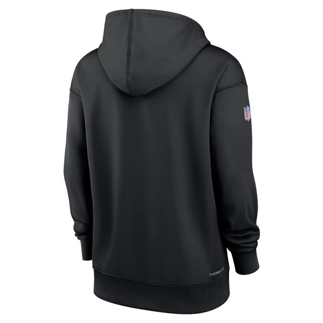 Chandail à capuchon Therma Performance pour femme Nike Kansas City Chiefs 2022 NFL Crucial Catch - Noir