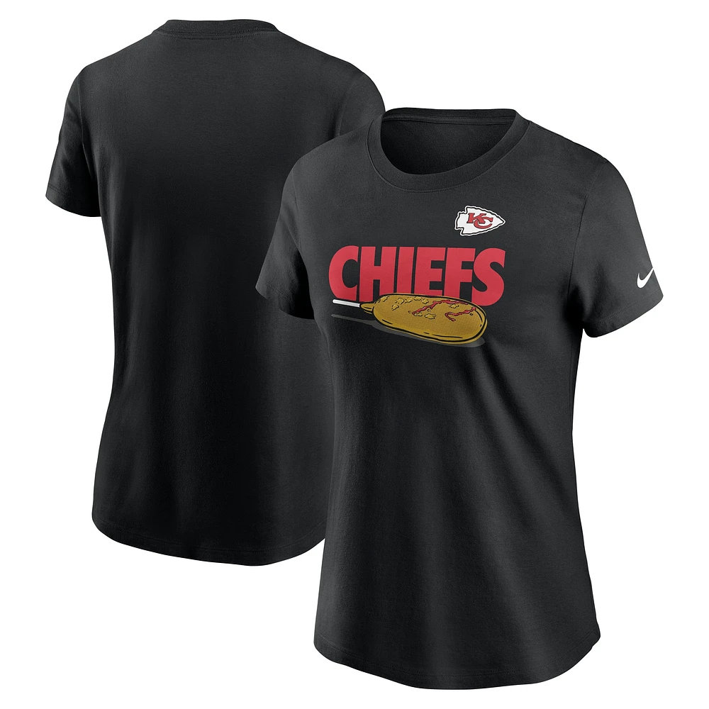 T-shirt Nike noir pour femme Kansas City Chiefs Hometown Local Pack