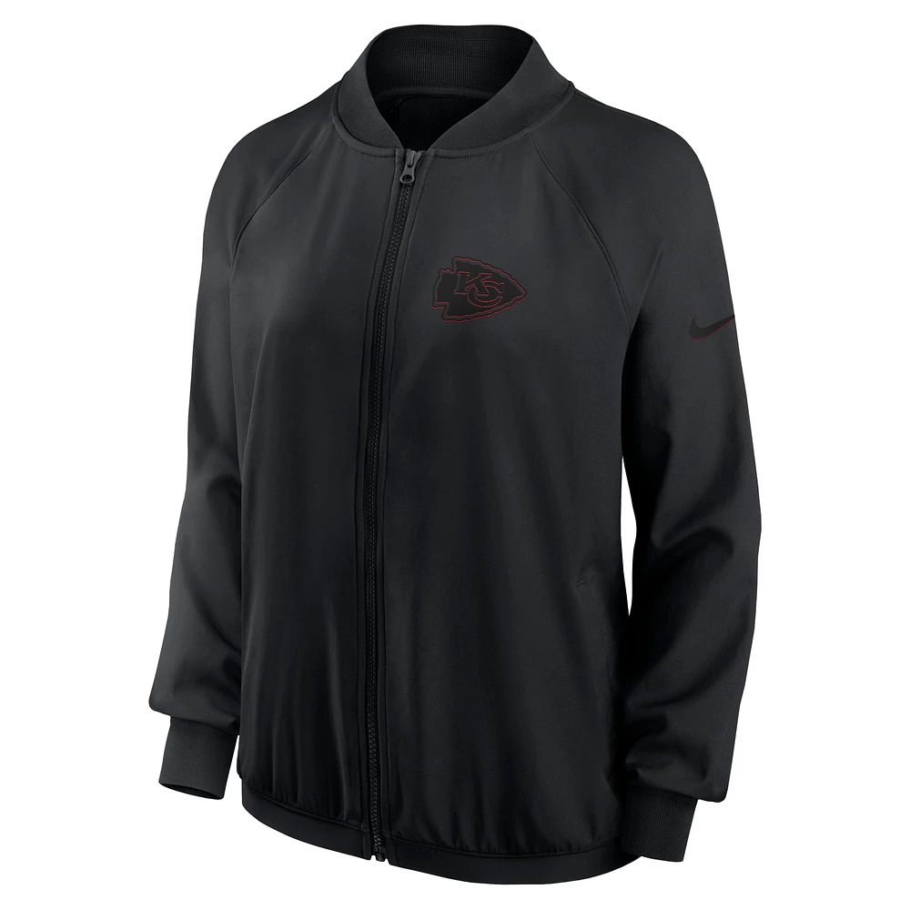 Women's Nike Black Kansas City Chiefs Raglan Full-Zip Jacket