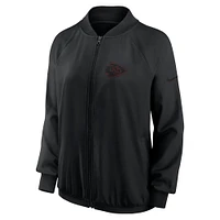 Women's Nike Black Kansas City Chiefs Raglan Full-Zip Jacket