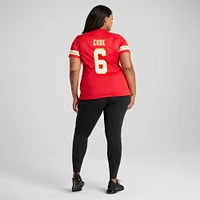 Maillot Nike Bryan Cook pour femme, rouge, joueur de match des Chiefs Kansas City